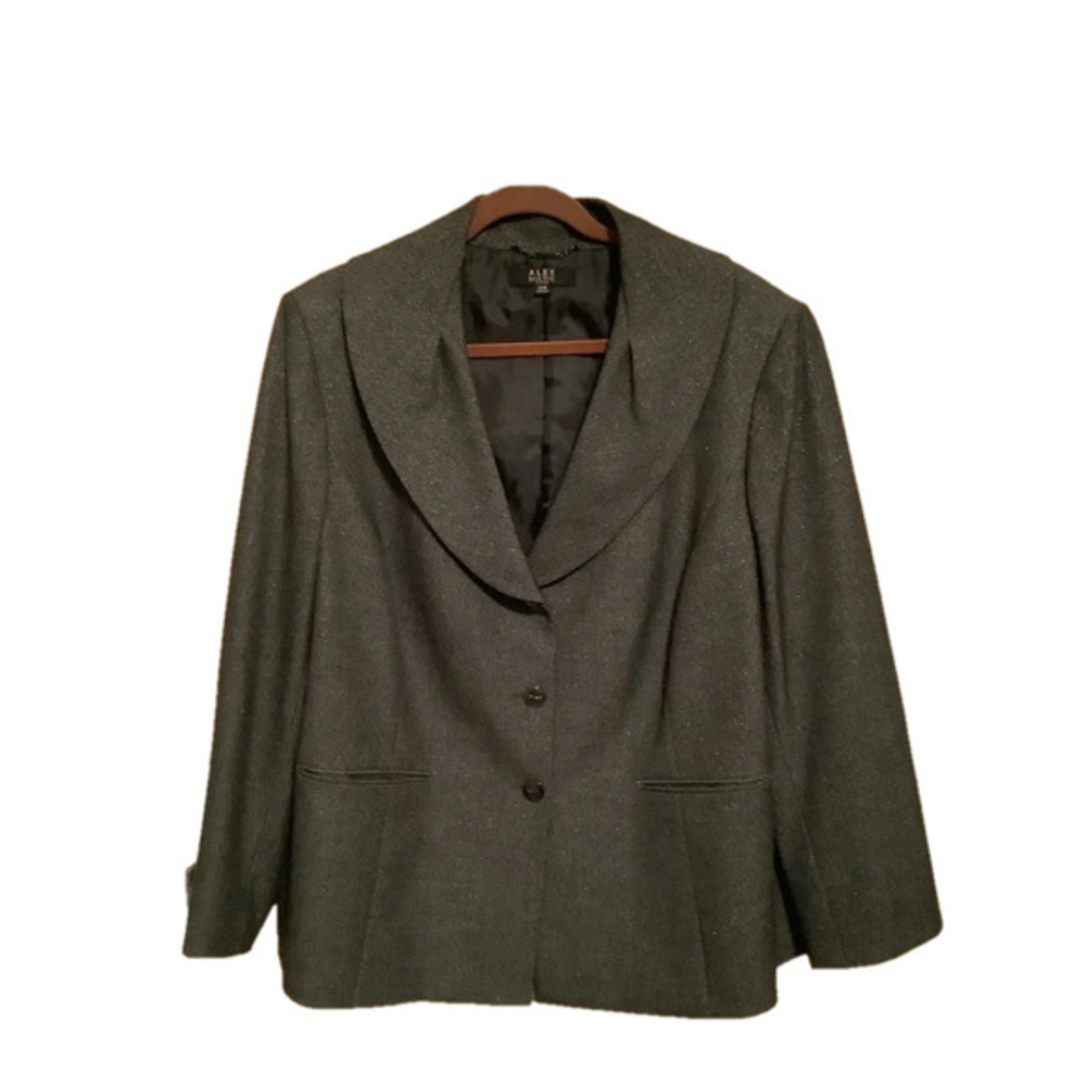 ALEX MARIE~VINTAGE GREY BLAZER~ NICE~SIZE 22